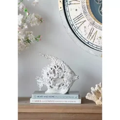 Outlet Kirklands Home Coral Angelfish Figurine White