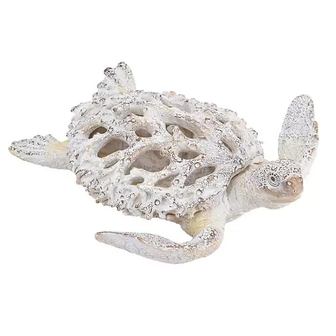Kirklands Home Coral Reef Sea Turtle Figurine White