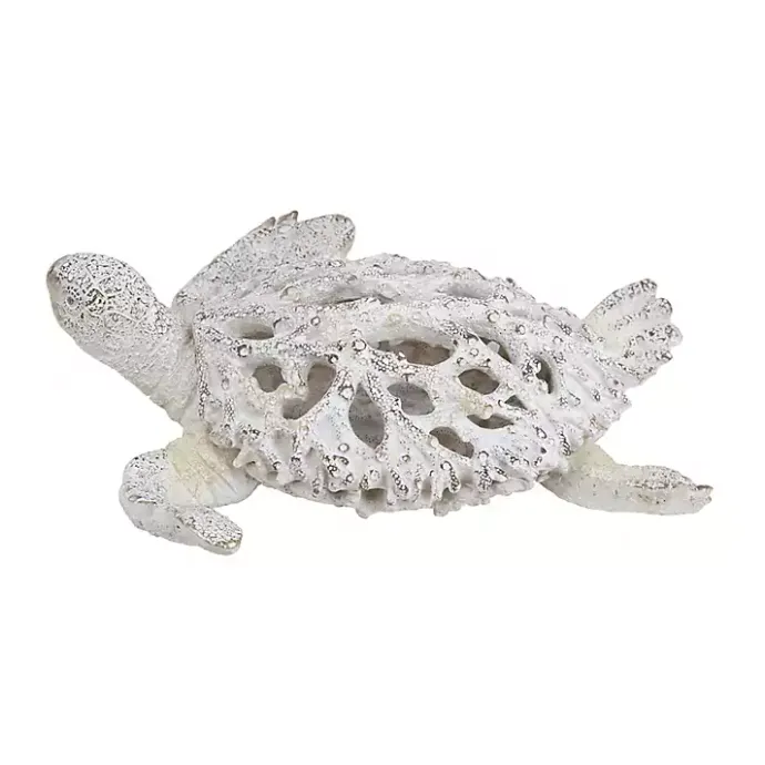 Kirklands Home Coral Reef Sea Turtle Figurine White