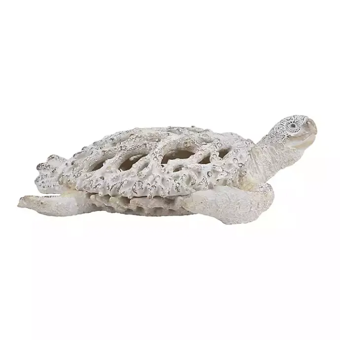 Kirklands Home Coral Reef Sea Turtle Figurine White