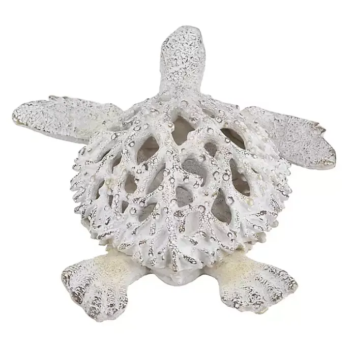 Kirklands Home Coral Reef Sea Turtle Figurine White