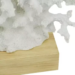 Outlet Kirklands Home Coral Statue on Base, 11 in. White
