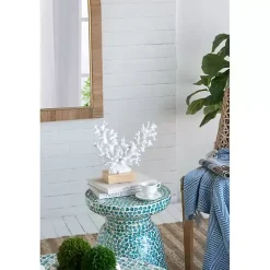 Outlet Kirklands Home Coral Statue on Base, 11 in. White