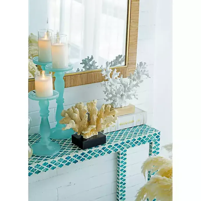 Outlet Kirklands Home Coral Statue on Base, 11 in. White