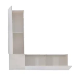 Hot Kirklands Home White Corner Bench with Black Cushions