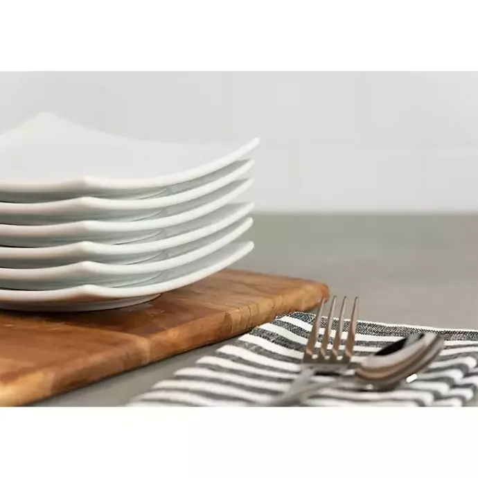 Discount Kirklands Home Coupe Square Appetizer Plates, Set of 6 White