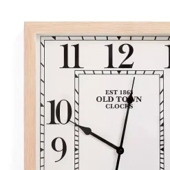 Kirklands Home White Crawford Rectangle Wall Clock