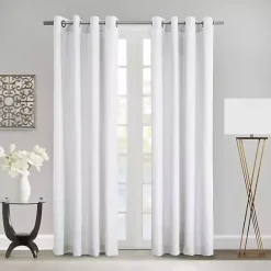 Discount Kirklands Home Crinkle Harmony Curtain Panel, 84 in. White