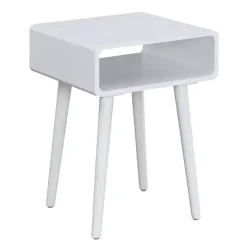 Sale Kirklands Home Curved Edge Open Shelf Accent Table White