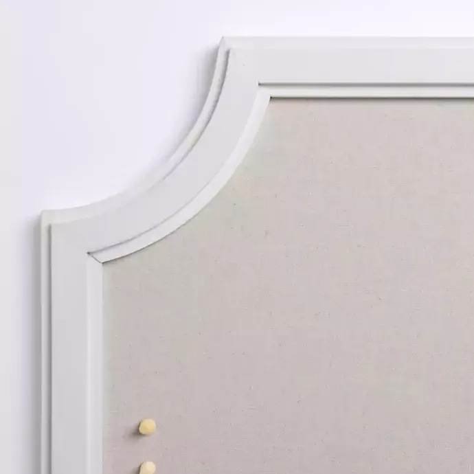 Outlet Kirklands Home White Curved Frame Pinboard