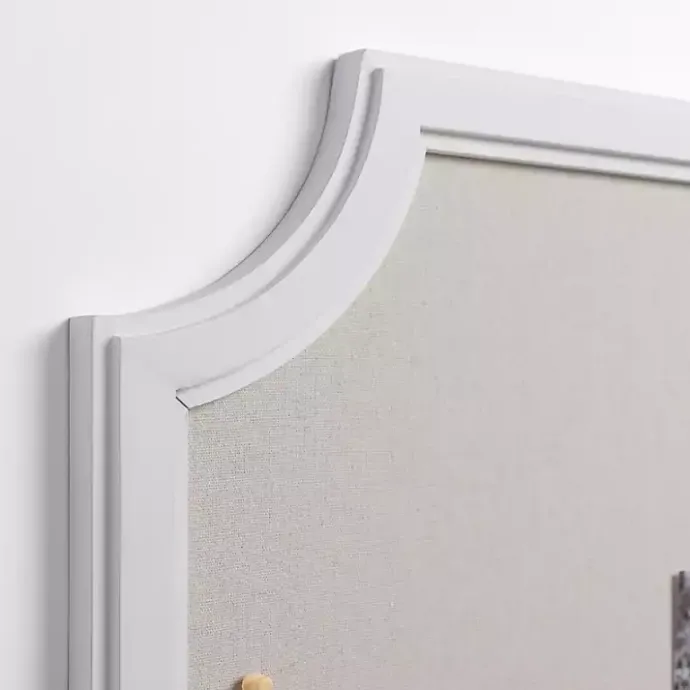 Outlet Kirklands Home White Curved Frame Pinboard