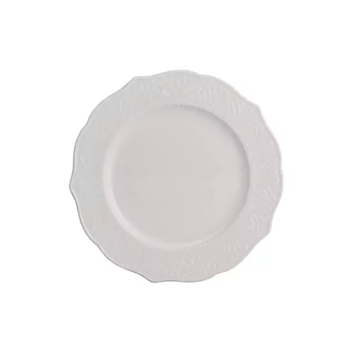 Sale Kirklands Home Dahlia Embossed Side Plates, Set of 6 White