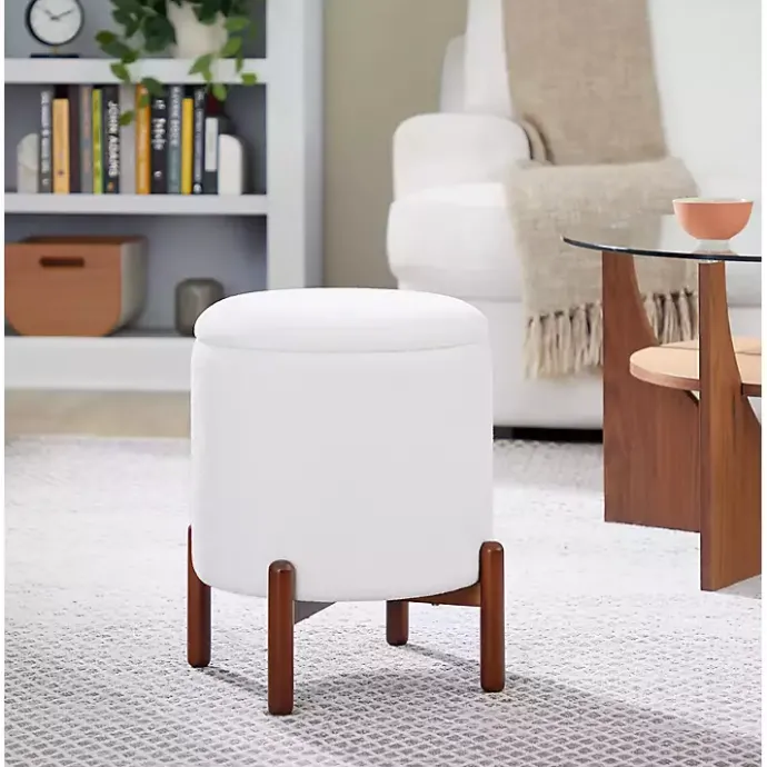 Outlet Kirklands Home Daniella Storage Ottoman White