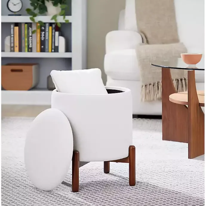 Outlet Kirklands Home Daniella Storage Ottoman White