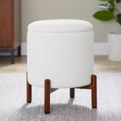 Outlet Kirklands Home Daniella Storage Ottoman White