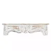 Outlet Kirklands Home White Distressed Carved Wood Acanthus Wall Shelf