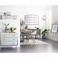 Outlet Kirklands Home White Distressed Carved Wood Acanthus Wall Shelf