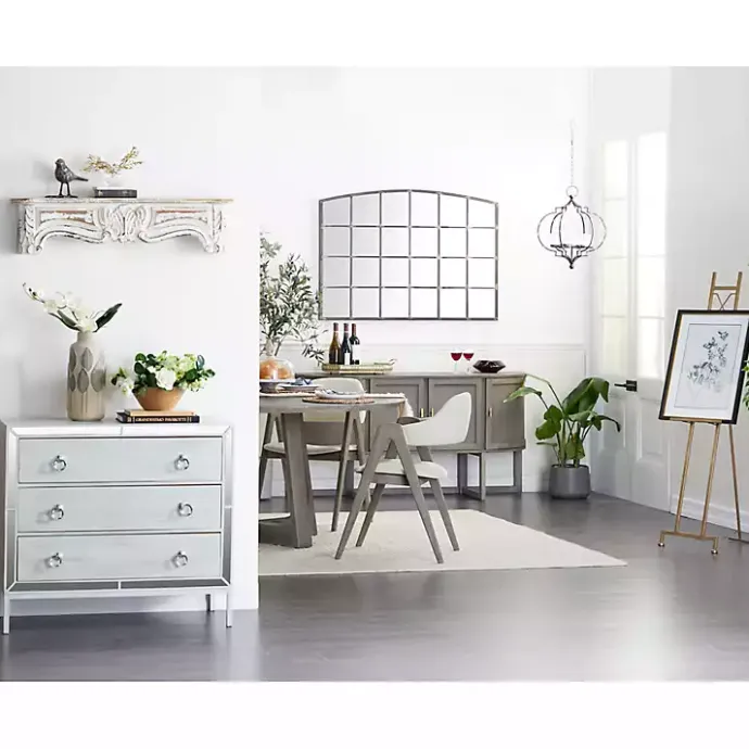 Outlet Kirklands Home White Distressed Carved Wood Acanthus Wall Shelf