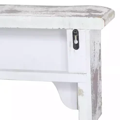 Outlet Kirklands Home White Distressed Carved Wood Acanthus Wall Shelf