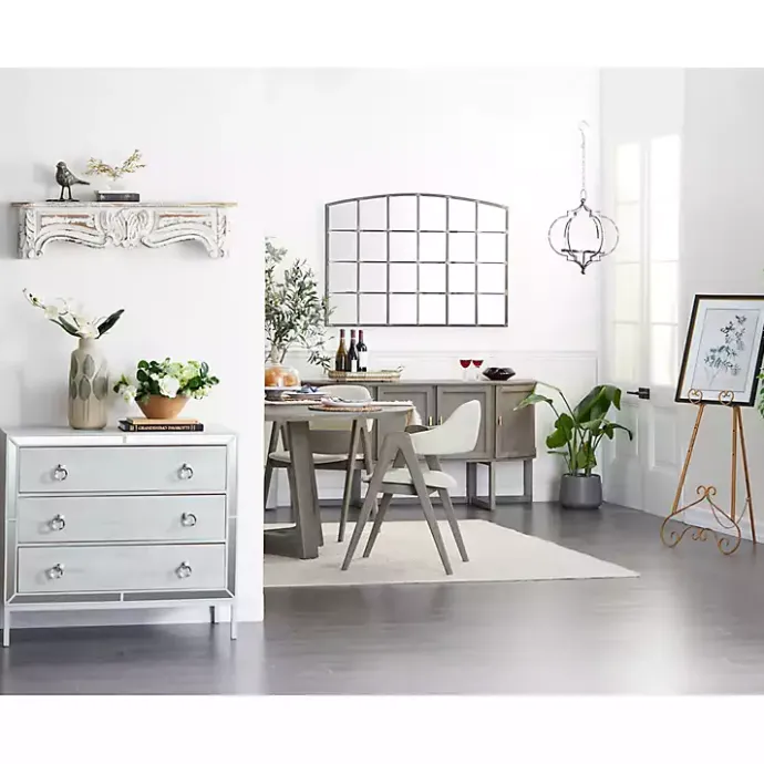 Outlet Kirklands Home White Distressed Carved Wood Acanthus Wall Shelf