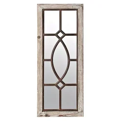 Online Kirklands Home White Distressed Panel Wall Mirror