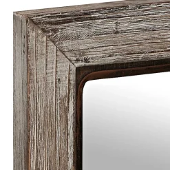 Online Kirklands Home White Distressed Panel Wall Mirror