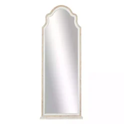 Outlet Kirklands Home White Distressed Wood Arched Wall Mirror