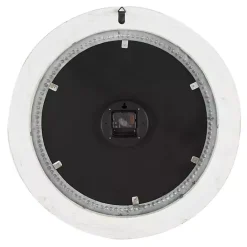 Outlet Kirklands Home White Distressed Wood Round Beaded Wall Clock