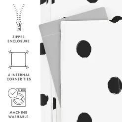 Discount Kirklands Home White Dotted Reversible 2-pc. Twin Duvet Cover Set