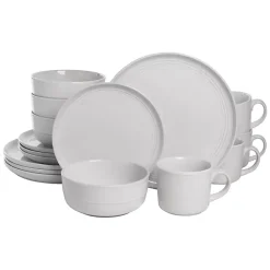 New Kirklands Home Double Line 16-pc. Dinnerware Set White