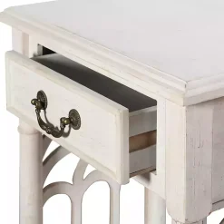 Clearance Kirklands Home 1-Drawer Cathedral Sides Accent Table White
