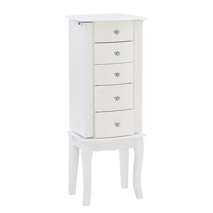 Discount Kirklands Home 5-Drawer Jasmine Petite Jewelry Armoire White
