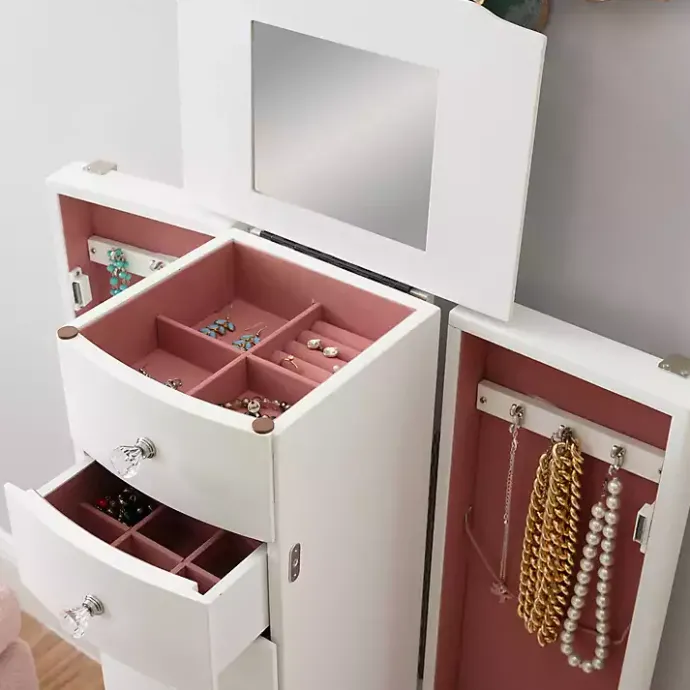 Discount Kirklands Home 5-Drawer Jasmine Petite Jewelry Armoire White