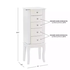 Discount Kirklands Home 5-Drawer Jasmine Petite Jewelry Armoire White