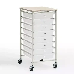 Best Kirklands Home 8-Drawer Rolling Storage Cart White