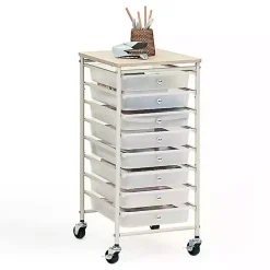 Best Kirklands Home 8-Drawer Rolling Storage Cart White