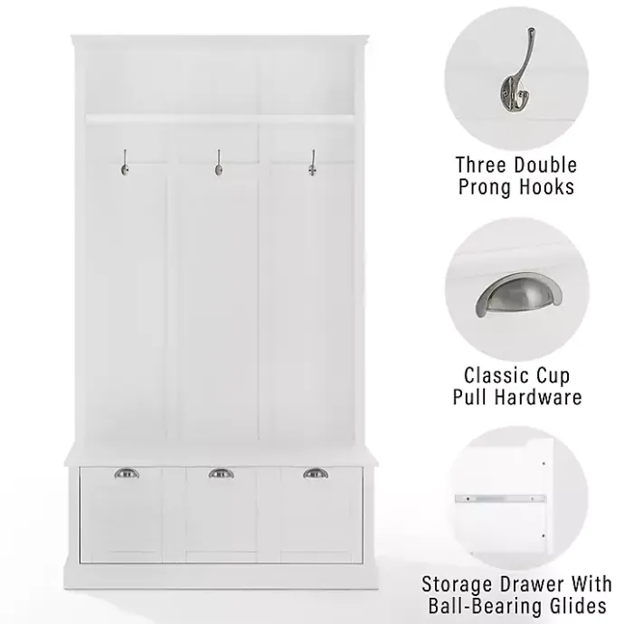 Sale Kirklands Home White Ellison Hall Tree with Storage Bench