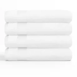 Hot Kirklands Home Essential Cotton Bath Towels, Set of 4 White
