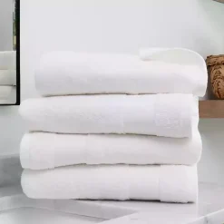 Hot Kirklands Home Essential Cotton Bath Towels, Set of 4 White