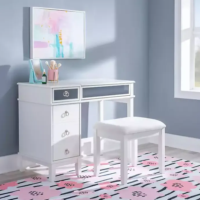 Clearance Kirklands Home Eva Mirrored 2-pc. Vanity Set White