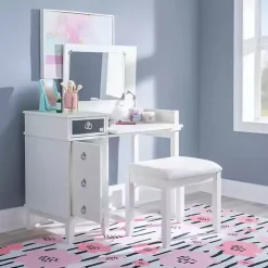 Clearance Kirklands Home Eva Mirrored 2-pc. Vanity Set White