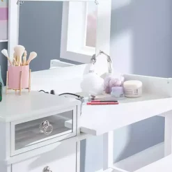 Clearance Kirklands Home Eva Mirrored 2-pc. Vanity Set White