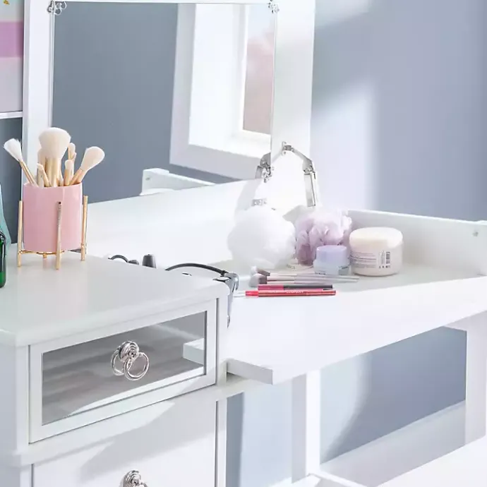 Clearance Kirklands Home Eva Mirrored 2-pc. Vanity Set White