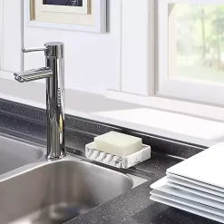 Sale Kirklands Home Faux Marble Elevated Soap Dish White