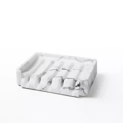 Sale Kirklands Home Faux Marble Elevated Soap Dish White