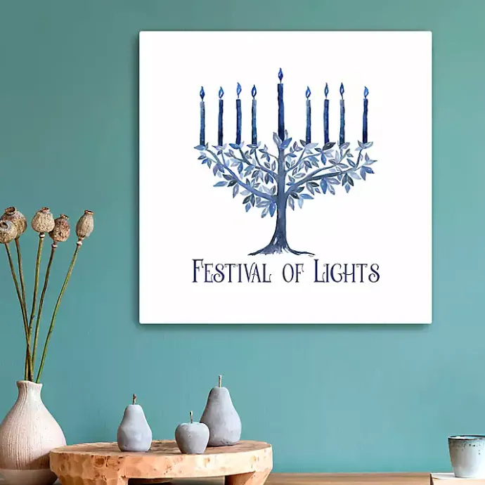 Discount Kirklands Home White Festival of Lights Canvas Art Print
