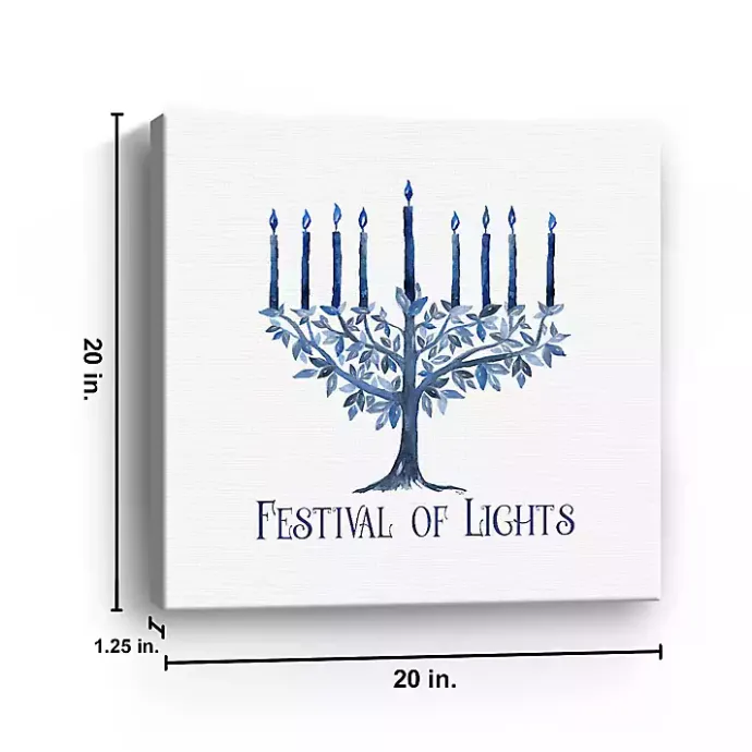 Discount Kirklands Home White Festival of Lights Canvas Art Print