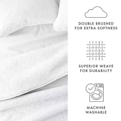 Kirklands Home Floral Stitch 3-pc. King Quilt Set White