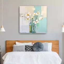 Best Kirklands Home White Flowers on the Window Canvas Art Print