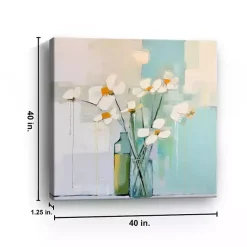 Best Kirklands Home White Flowers on the Window Canvas Art Print